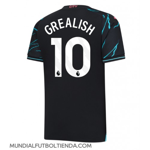 Camiseta Manchester City Jack Grealish #10 Tercera Equipación Replica 2023-24 mangas cortas